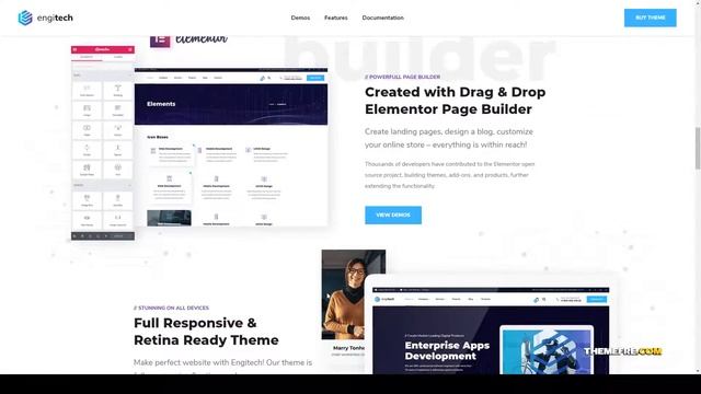 Engitech - IT Solutions and Services WordPress Theme portfolio onum Kizaki смотреть онлайн