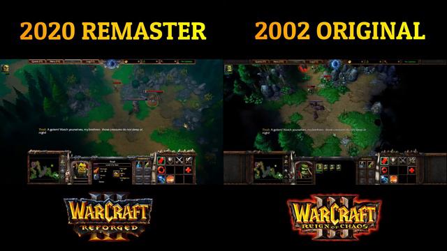 Warcraft 3 Reforged - 2020 & 2002 Side By Side Comparison смотреть онлайн
