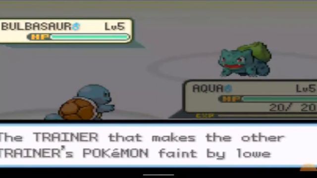 Pokemon Leaf Green Version Gameplay Tutorial Squirtle GBA