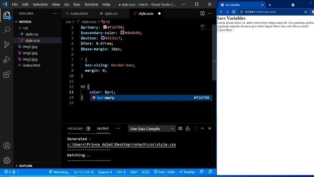 Sass Variables смотреть онлайн