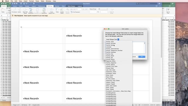 How To Create Mailing Labels - Mail Merge Using Excel and Word from Office 365 смотреть онлайн