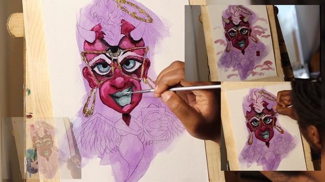 Painting a Angel Demon Hybrid with Chuck Lee смотреть онлайн