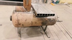Буржуйка «Подового» типа из газового баллона и профильной трубы