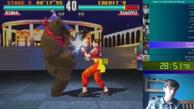Tekken 3 Speedrun: Unlock All Endings (1 Round, Medium) - 56:52 [WR]