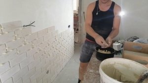 Укладка декоративного камня на стену, своими руками.