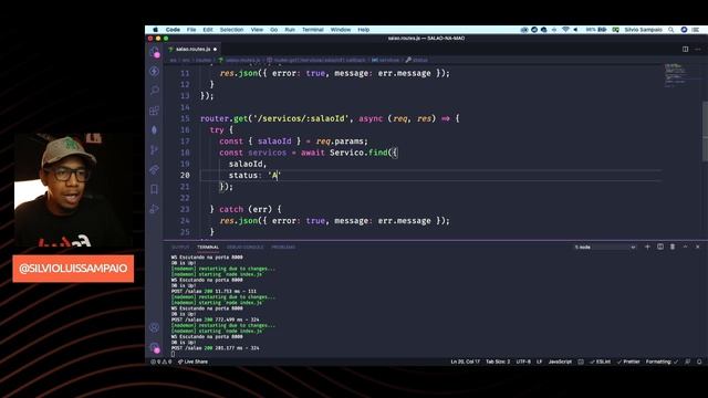 [SALÃO NA MÃO] #02 - Back-end com NodeJS e MongoDB смотреть онлайн
