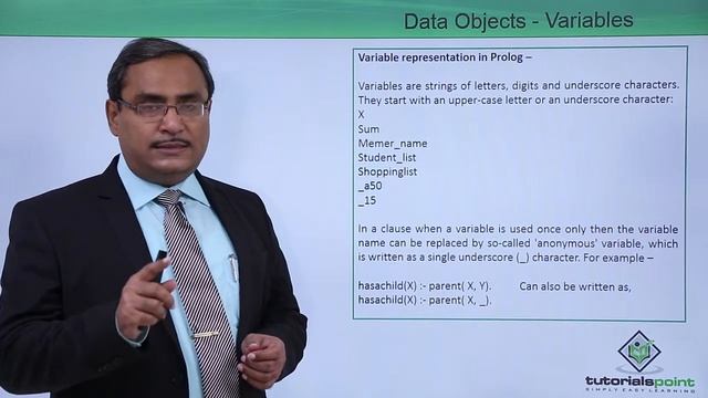Prolog - Data Objects - Variables смотреть онлайн