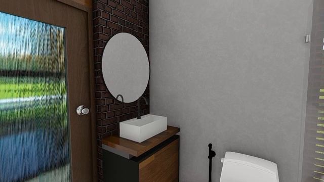 MODEL HOUSE / ONE FLOOR / 9X7 M. / INTERNAL AREA 45 SQ.M. / 1 BEDROOMS 1 BATHROOMS
