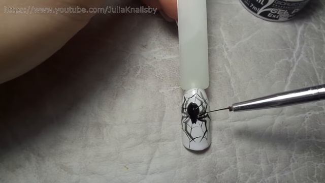 Паук. Дизайн ногтей гель лаком. Простой дизайн на HALLOWEEN смотреть онлайн