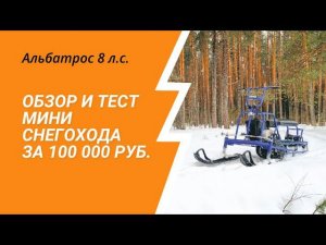 Мини снегоход Альбатрос 8 л.с., обзор, тест