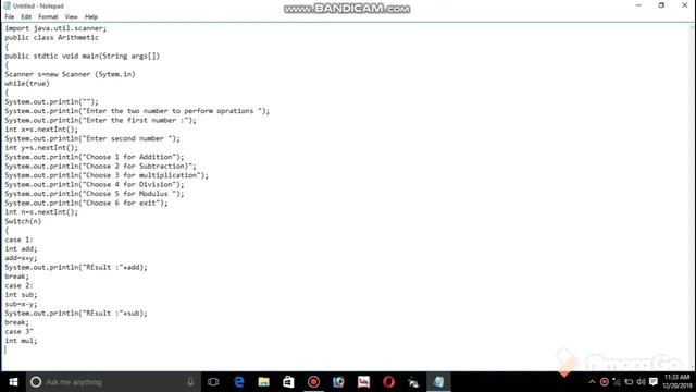 Switch case in java programming Arithmetic operation смотреть онлайн