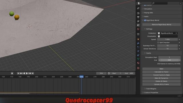 Как продлить симуляцию в Blender смотреть онлайн