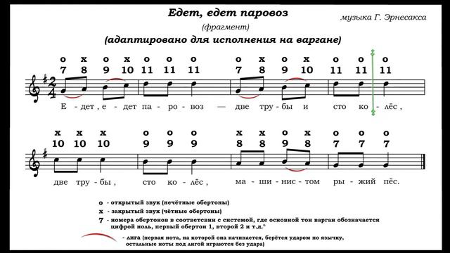 Азбука варганиста-мелодиста. Мелодия №5. Паровоз. Варган Соль. смотреть онлайн