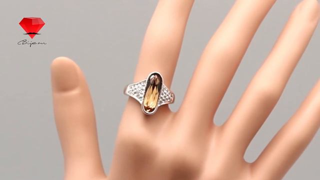 Bije.ru: Кольцо с покрытием белым золотом и кристаллами Сваровски Ash (Эш) смотреть онлайн