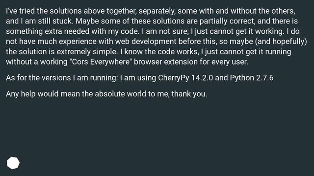 How to set up CORS in CherryPy смотреть онлайн