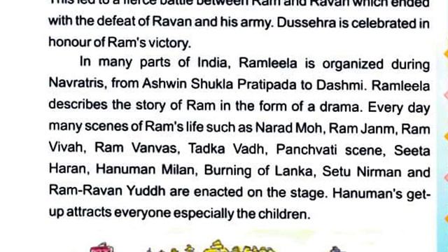 RBSE English class 5th lesson 6 the dussehra festival easy explanation in hindi смотреть онлайн