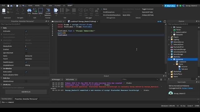 How to make a Announcement System in Roblox Studio! (2022) смотреть онлайн