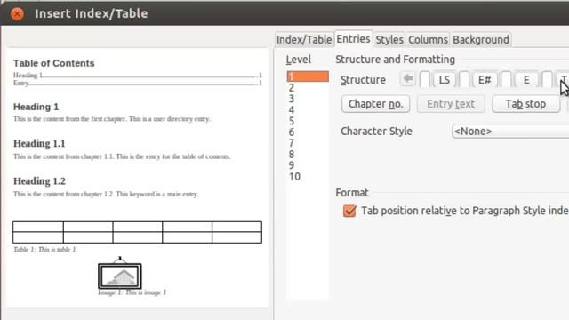 LibreOffice Table of Contents смотреть онлайн