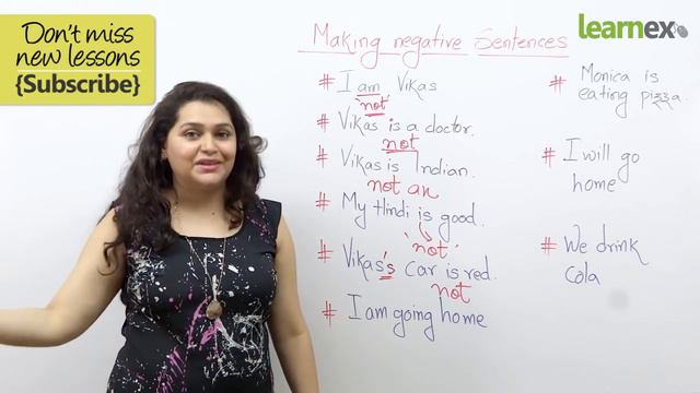Making negative sentences in English (मेकिंग नेगेटिव सेंटेन्सस) – Learn English through Hindi смотреть онлайн