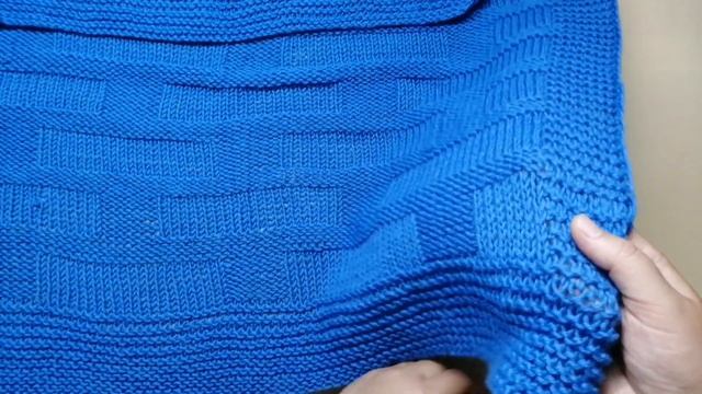 МК простой плед спицами двусторонний узор, двусторонний плед спицами, схема узора #пледспицами