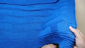 МК простой плед спицами двусторонний узор, двусторонний плед спицами, схема узора #пледспицами