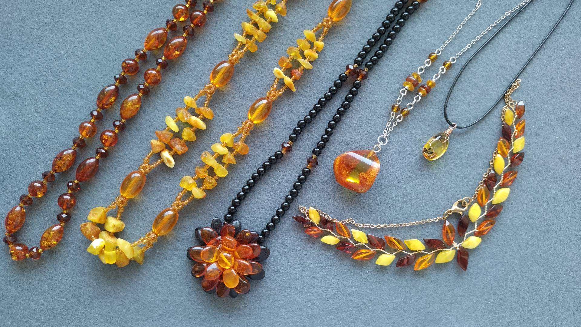 Украшения из янтаря. Ручная работа