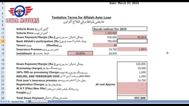 Suzuki Mehran 2019-20 Bank Al falah 5 Years installments plan 2023 In pakistan смотреть онлайн