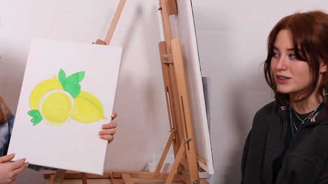 PAINTING FRUIT ART CHALLENGE *Still Life Acrylic Painting Fruit Canvas Wall Art | Ruby and Raylee смотреть онлайн