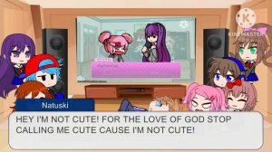 Fnf react to The Doki Doki Takeover Plus Mod part 1! (Gacha club)