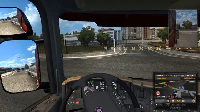 Перевозка груза через дорогу дурачков - часовая пробка в euro truck simulator 2 мультиплеер смотреть онлайн