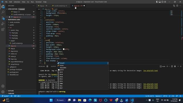 React js responsive web design | Animated card hover effect HTML & CSS смотреть онлайн