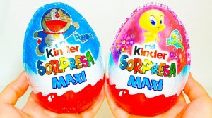 МАКСИ Киндер Сюрприз МАЛЫШИ Луни Тюнз и Кот ДОРАЭМОН Kinder Surprise DORAEMON Baby Looney Tunes