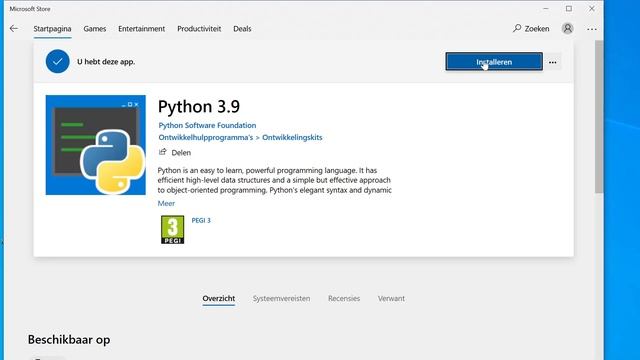 Python installeren via Microsoft Store смотреть онлайн
