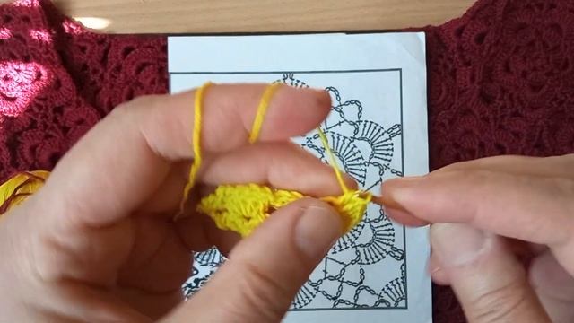 МК пятиугольного мотива крючком. Вишнëвая кофта крючком шестиуголными мотивами 3 часть смотреть онлайн