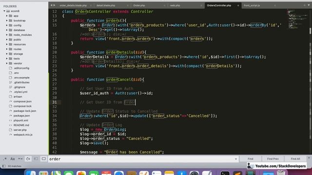 #207 Laravel 8 E-commerce | Cancel Order Process (II) | Amazon Cancel Order like Functionality смотреть онлайн