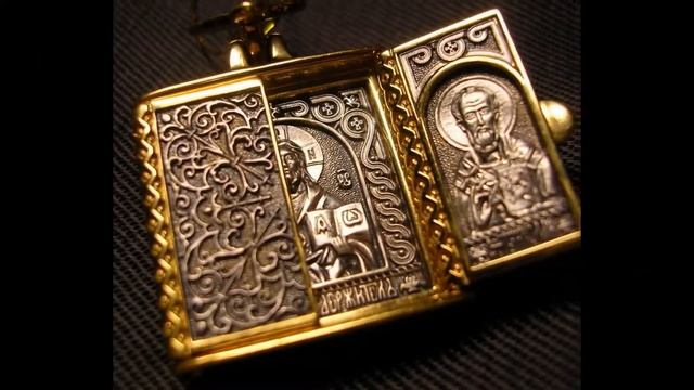 Господь Вседержитель. Казанская икона Божией Матери. Свт. Николай Чудотворец. Складень смотреть онлайн