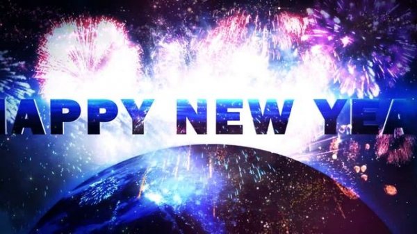 HAPPY NEW YEAR 2020 ( v 624 ) Countdown Timer with Sound Effects and Voice 4K