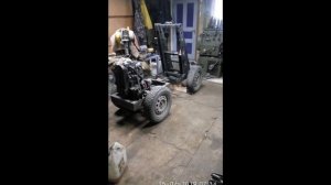 начало постройки мини трактора-погрузчика на гидроходу своими  руками