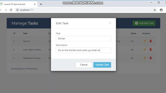 Laravel Ajax CRUD Example Tutorial смотреть онлайн