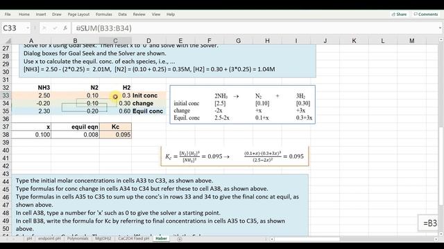 Excel The Solver for polynomials and equilibrium conc. 1st and 2nd derivative titration curves смотреть онлайн