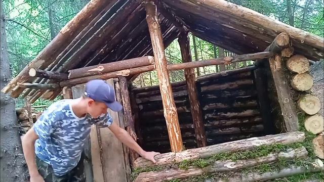 Стены готовы! | установил окно в землянке | 3 часть смотреть онлайн
