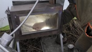 Доработка походной печки под баню. (эксперимент)