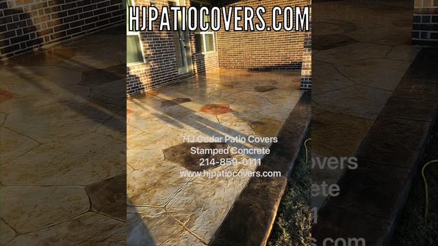 HJ Cedar Patio Covers and Stamped Concrete смотреть онлайн