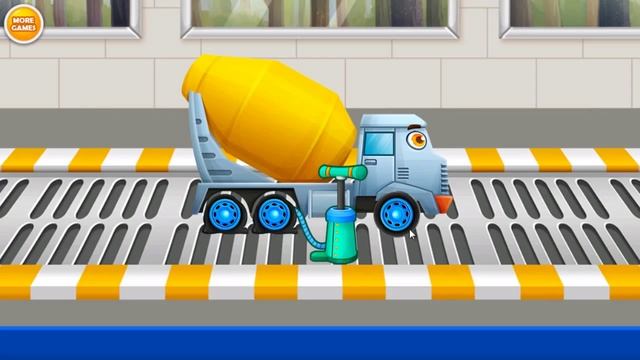 Игра про машинку Бетономешалку на Автомойке.Развивающее для Ваших детей.Мультик для мальчиков 2015 смотреть онлайн