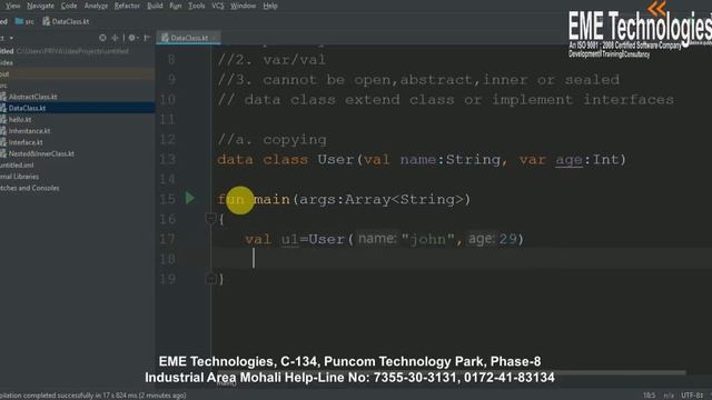 Data Class In Kotlin - Kotlin Tutorial For Beginners смотреть онлайн