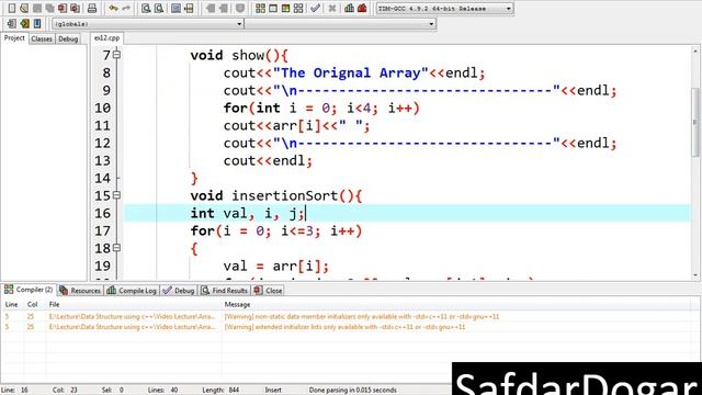 Insertion Sort Algorithms in Data Structure | data structure and algorithm tutorial смотреть онлайн