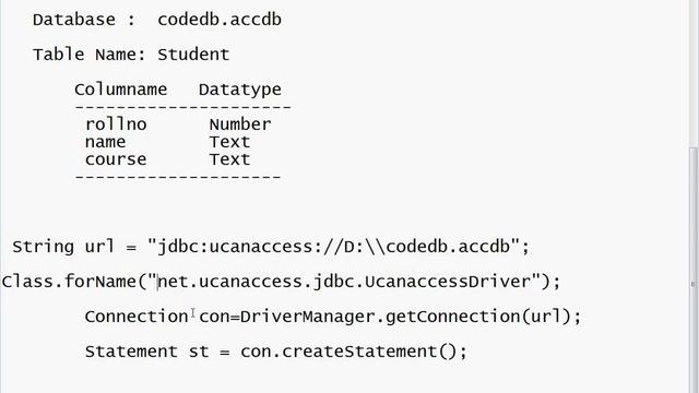 Java 8 MS Access database connection insert record java program смотреть онлайн