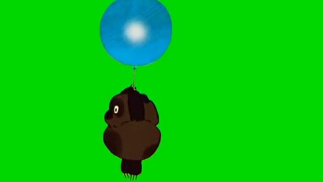 Футаж на хромакее Винни Пух на шарике смотреть онлайн