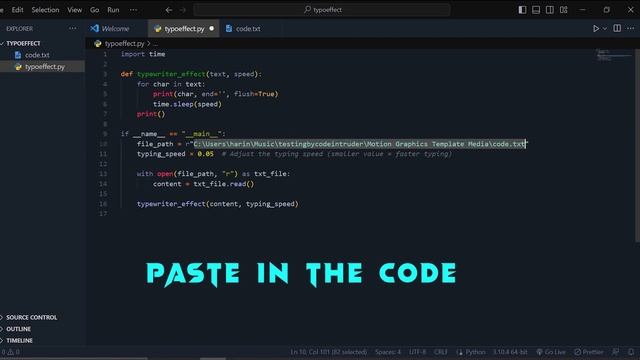 Text Typing Effect in Terminal Python Application | Coding Intruder смотреть онлайн