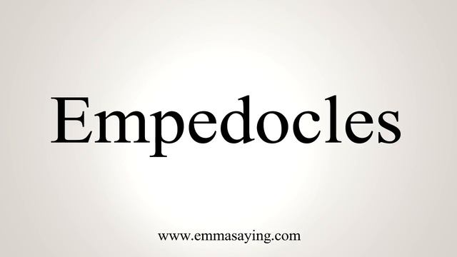 How To Say Empedocles смотреть онлайн